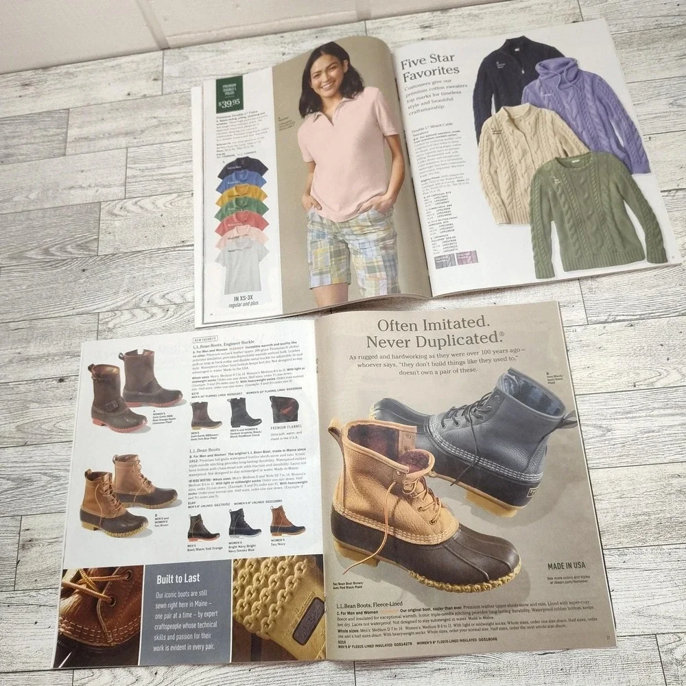 LL‎ Bean Catalog Lot 2023 Summer Fall Lookbooks Back Issues Set of 2 Reference